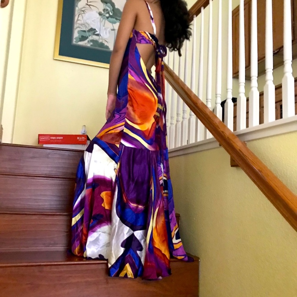 Cache silk mermaid gown